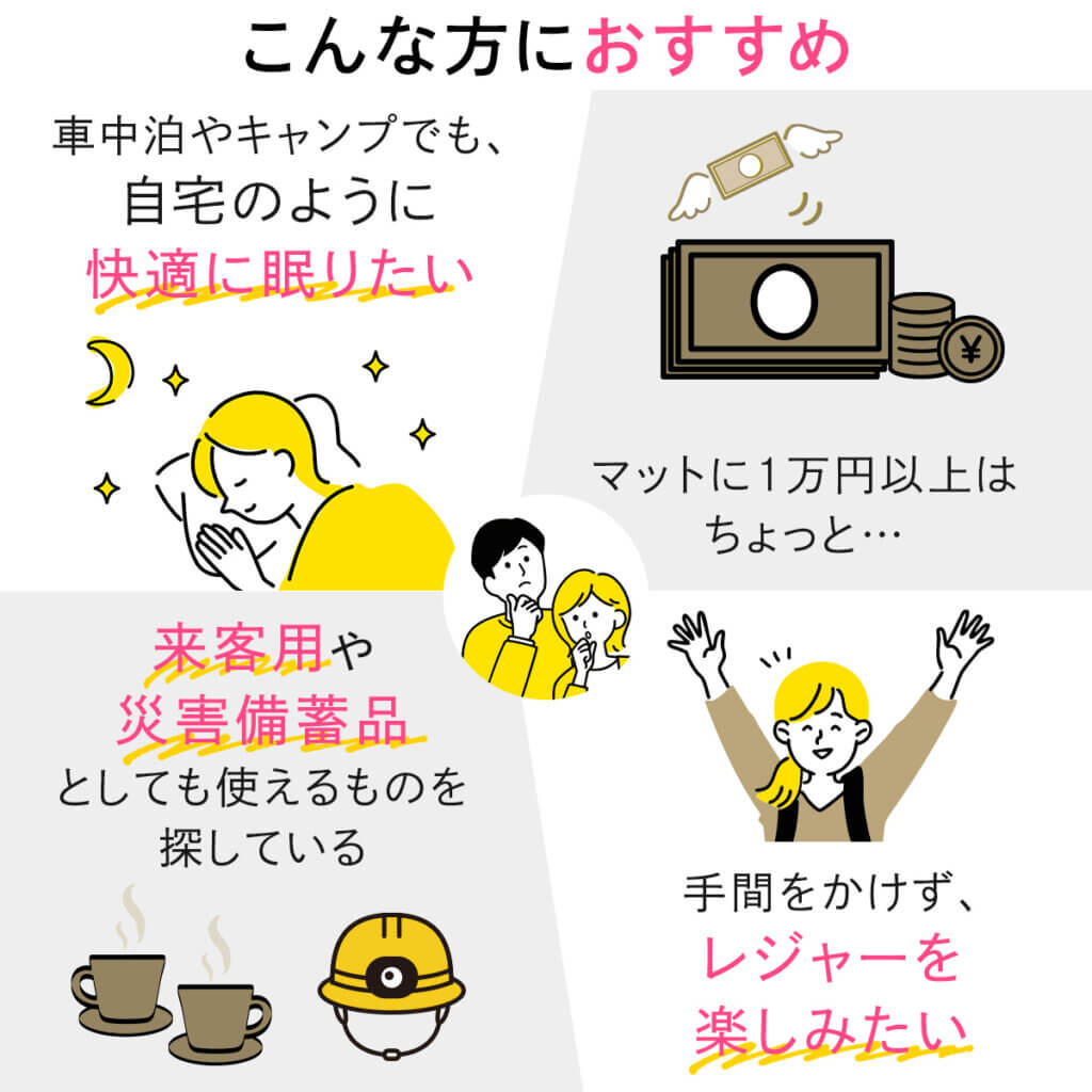 車中泊マット ダブルサイズ8㎝